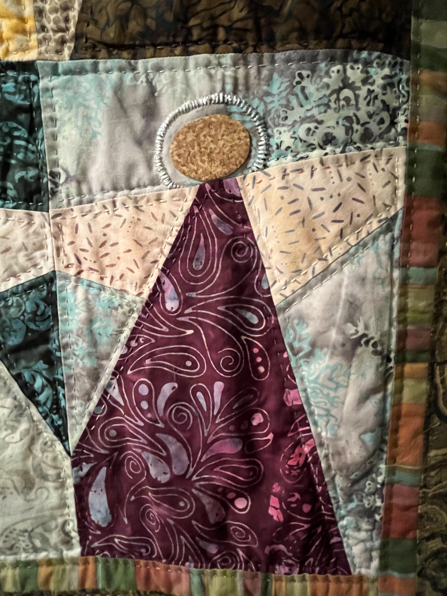 4 Peace Angels Wall Hanging - OOAK - 23.5" x 31.5"