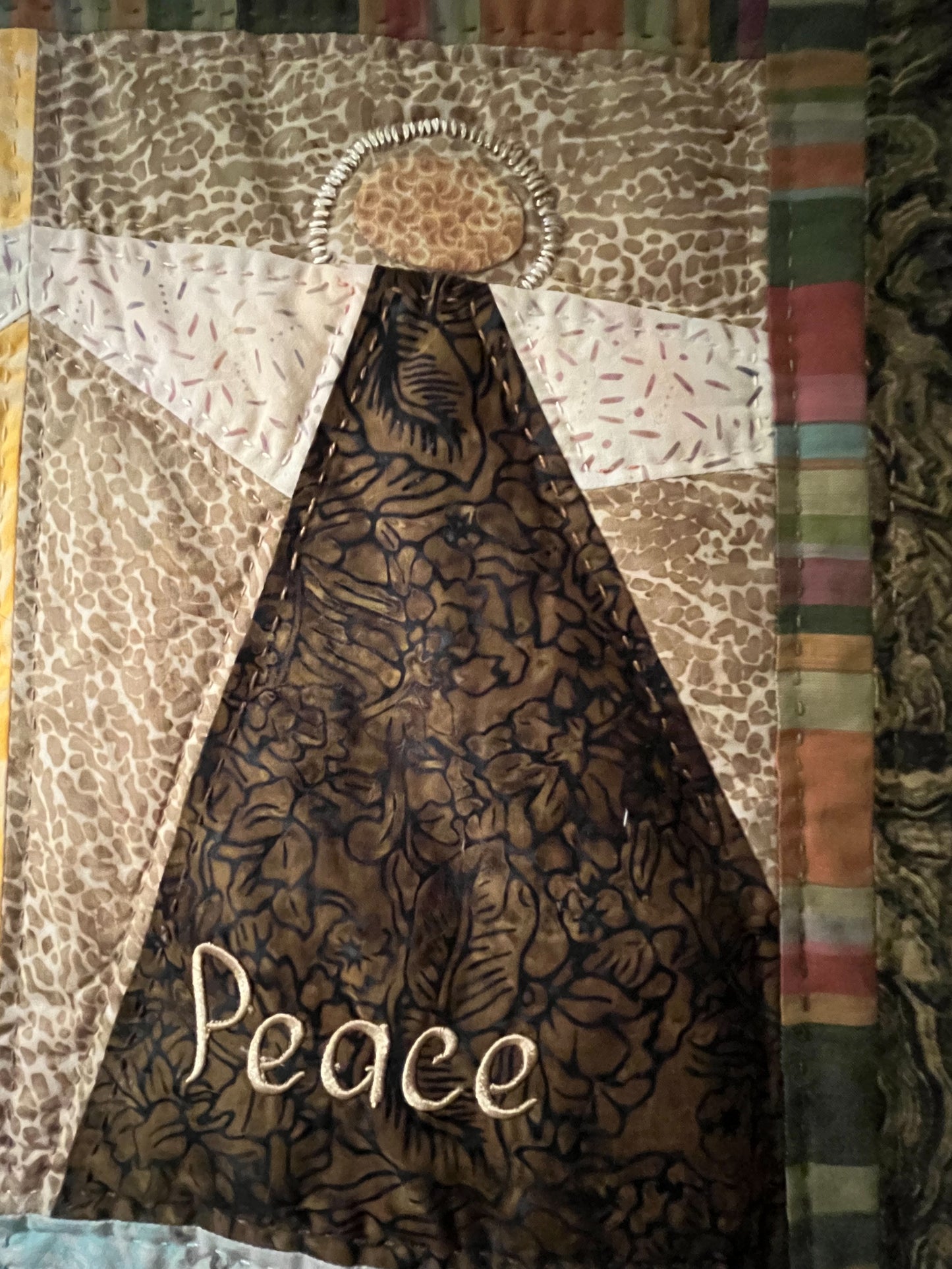 4 Peace Angels Wall Hanging - OOAK - 23.5" x 31.5"