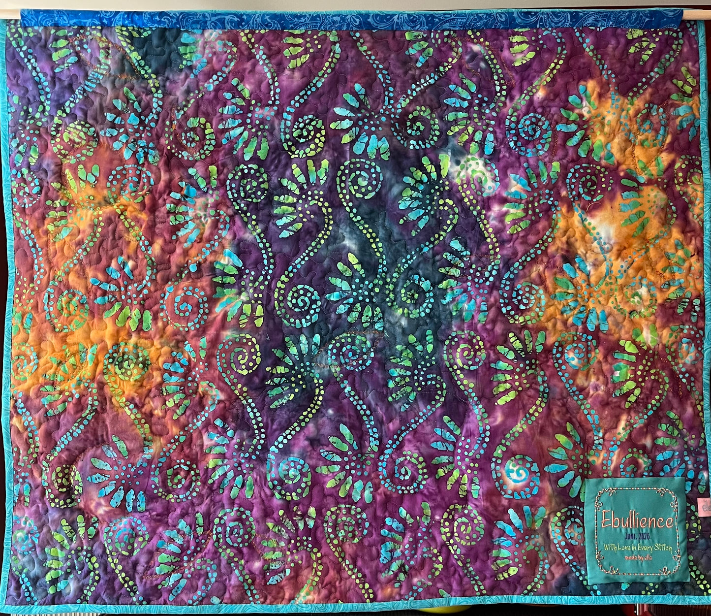 Ebullience Handmade Textile Art Wall Hanging - OOAK - 36" x 29.5"