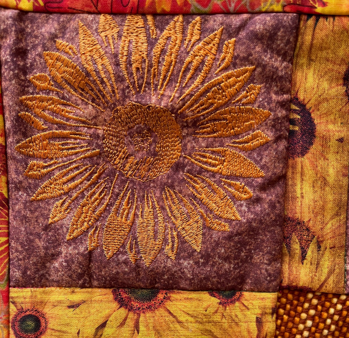 Happy Sunshine Multi-Media Wall Hanging - OOAK - 33.5 x 29.5"