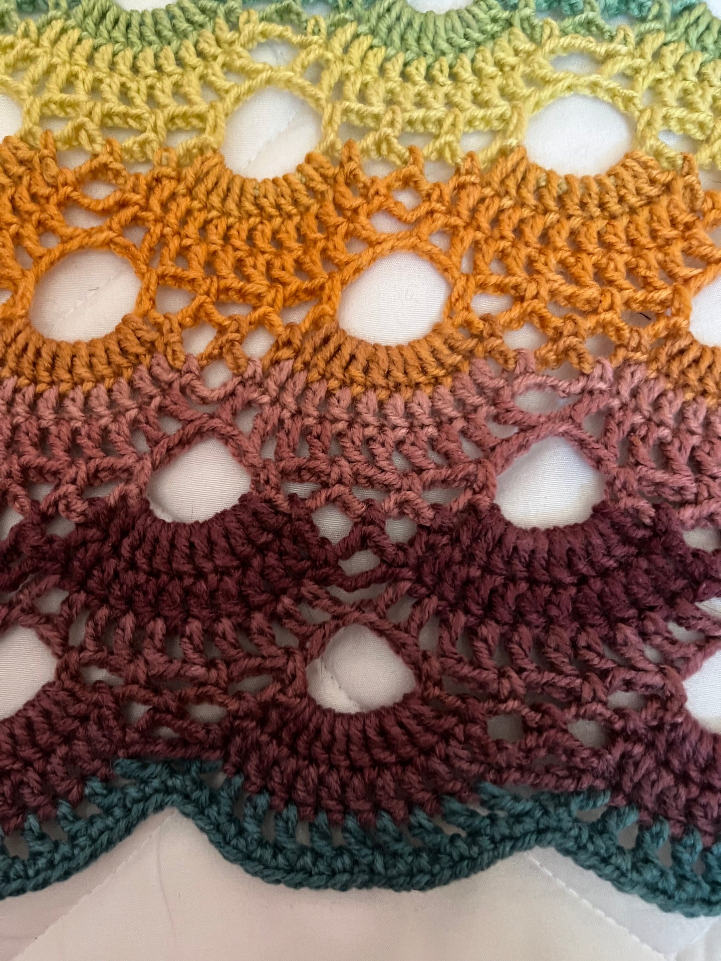 Marrakech Mandala Coverlet - Handmade Crochet OOAK - 52" x 52"