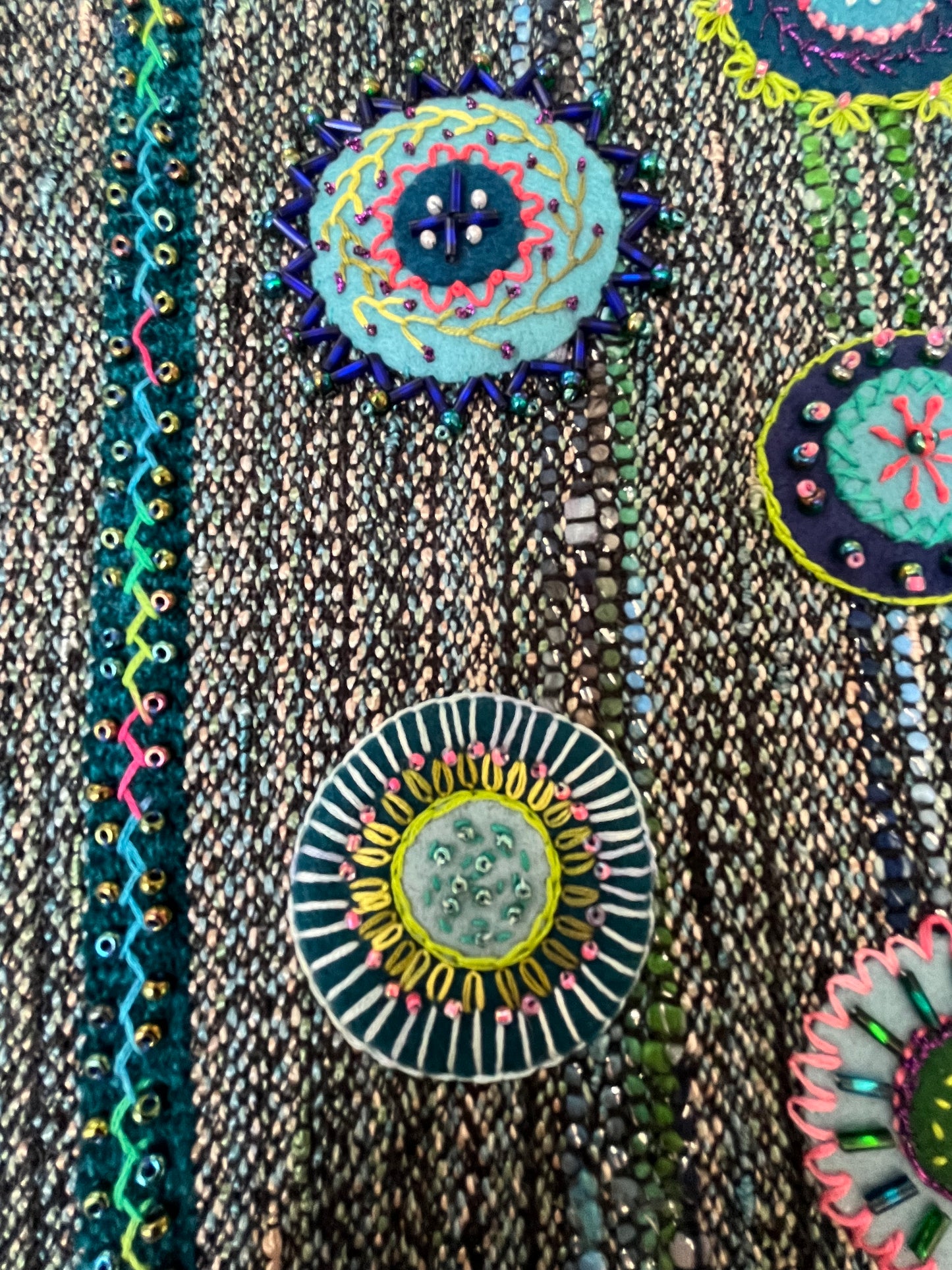 Dreamweaver - Handwoven Fiberart - OOAK - 21" x 15" + 4" Fringe