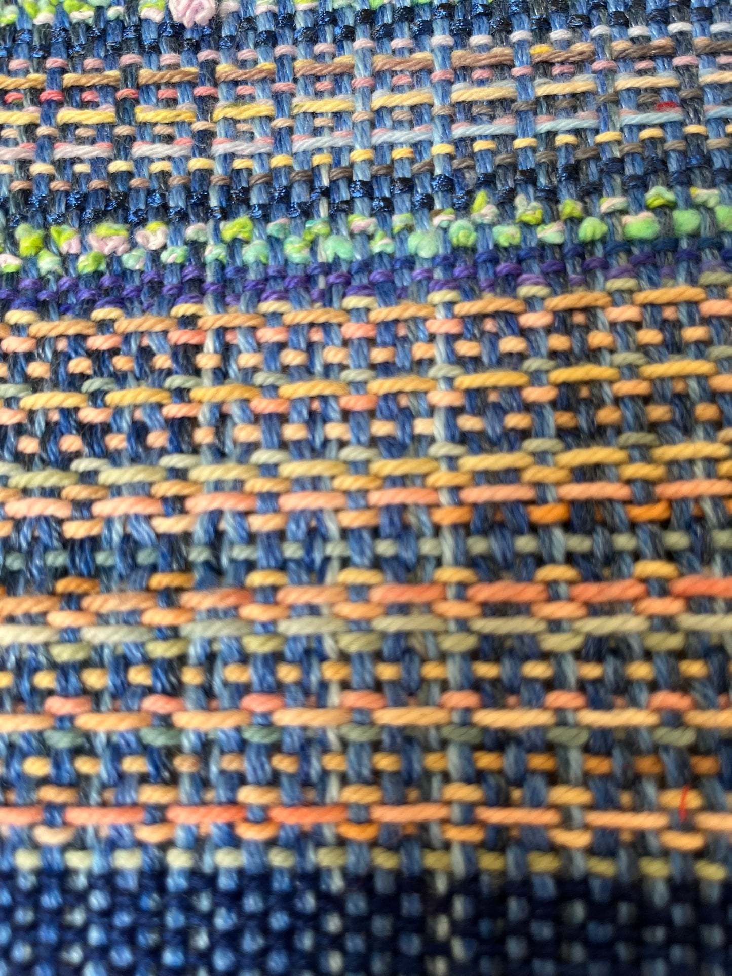 Blue Handwoven Handbag - OOAK - Unique!!