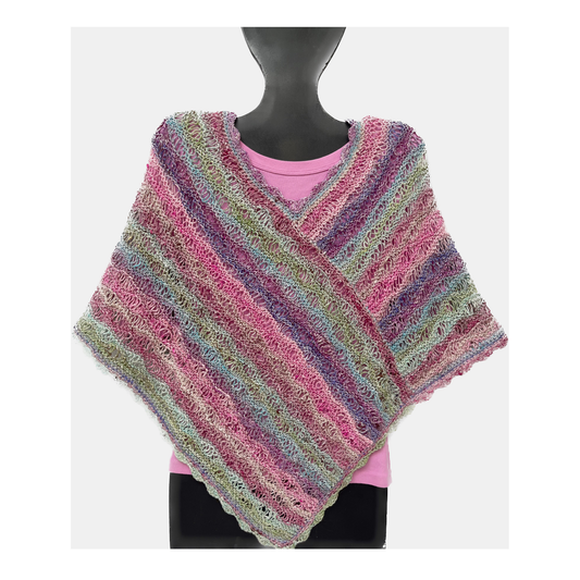 Hand Knit Poncho in Luxury Japanese Yarn – OOAK Small/Medium