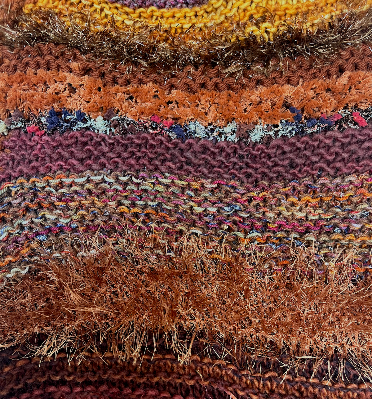 Burning Embers Shaman Robe OOAK Hand Knit Ruana