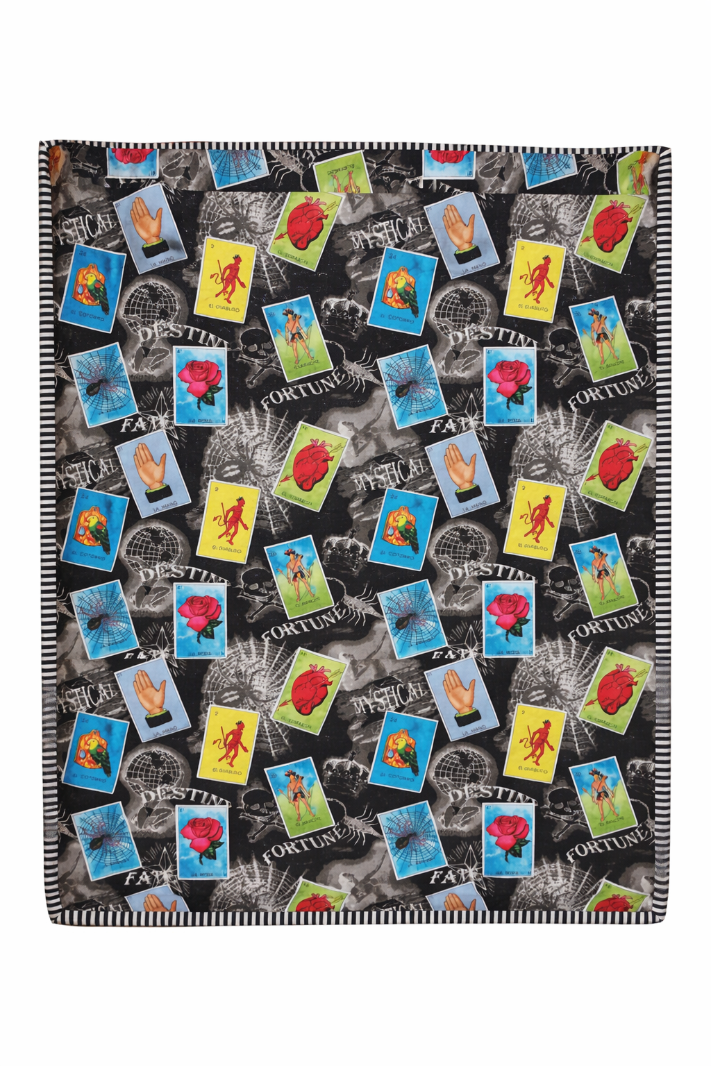 Tarot Card Seven of Cups Wall Hanging – OOAK Quilted Textile Art – 19x28”