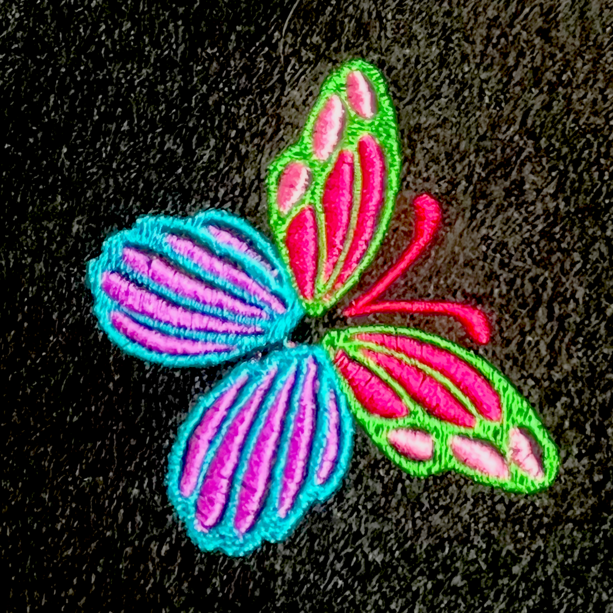 Love Butterflies— Black Wool Embroidered Boho Jacket, OOAK Wearable Art