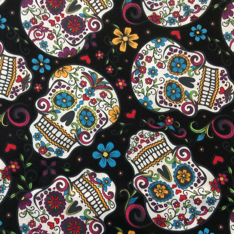 Day of the Dead Sugar Skull Embroidered Boho Purse with Tassel